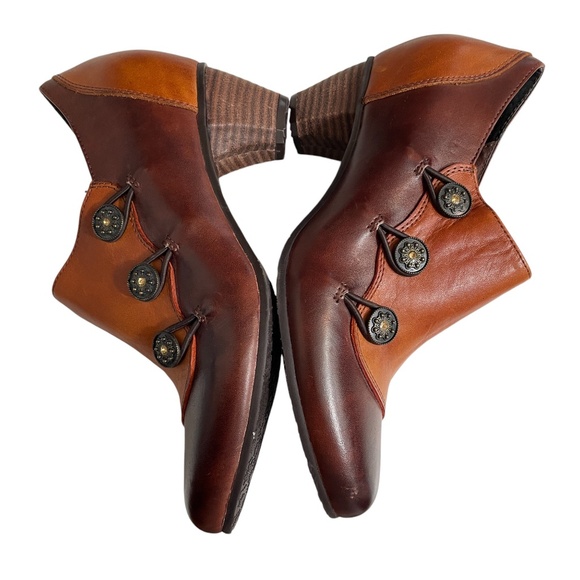 L’Artiste 40 Spring Step All Leather New Two Tone Brown Leather Heeled Boots - - Picture 8 of 8